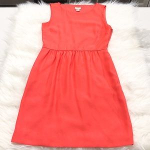 J. Crew Factory Sleeveless Ruched Dress Coral 2